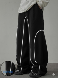 LEXREX Loose Fit Men Black Trousers