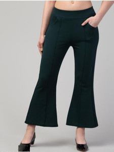 24Hour Fashion Regular Fit Women Green Trousers