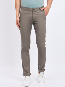 DUKE Slim Fit Men Grey Trousers