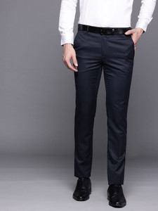 Raymond Slim Fit Men Dark Blue Trousers
