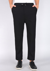 Flicfol Regular Fit Men Black Trousers