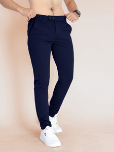 METRONAUT Slim Fit Men Dark Blue Trousers