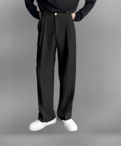 FTX Relaxed Men Black Trousers