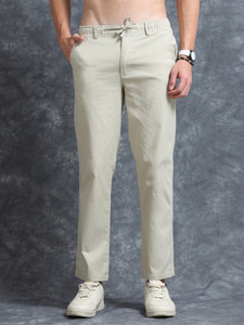 Trumode Relaxed Men Cream Trousers - Image 6