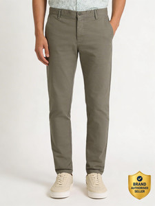 Blackberrys Slim Fit Men Green Trousers