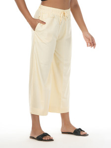 FLY BIRDS Relaxed Women Cream Trousers