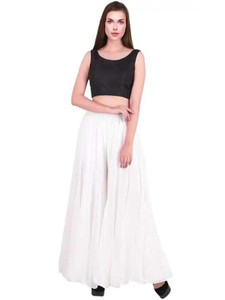 Kicha Flared Women White Trousers