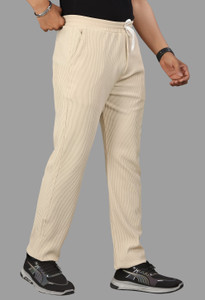 COMBRAIDED Loose Fit Men Beige Trousers
