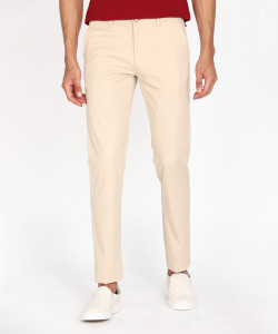 PETER ENGLAND Skinny Fit Men White Trousers