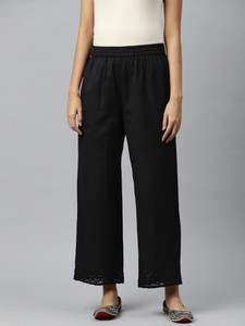 KBZ Regular Fit Women Black Trousers