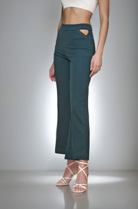 ELVORA Regular Fit Women Green Trousers
