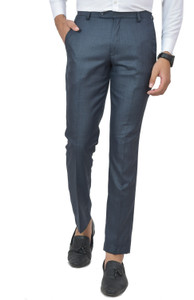 Macberrys Regular Fit Men Blue Trousers