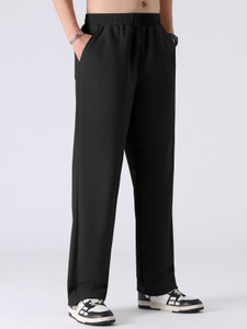 Leriya Fashion Regular Fit Men Black Trousers