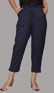 PREEGO Regular Fit Women Dark Blue Trousers