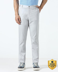 Blackberrys Regular Fit Men Grey Trousers