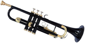 Rmze Standard TRUM-259 Black Bb Trumpet for Beginner or Advanced- Musical instrument Black Bb Trumpet
