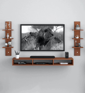 ILMA HANDICRAFTS Contemporary TV Unit | Space-Saving Entertainment Furniture for Living Room Engineered Wood TV Entertainment Unit