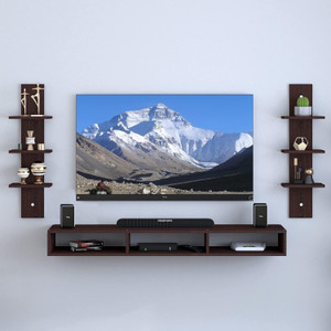 Deco India Beautiful & Stylish Home Decor Wooden Wall Mounted TV Unit, TV Cabinet for Wall Engineered Wood TV Entertainment Unit