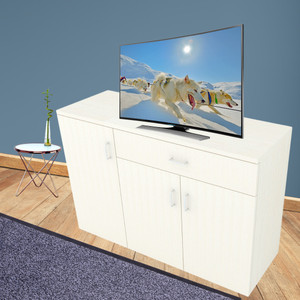 SPECIALITY PANELS TV Unit With Storage Shelves & Drawer for Storage Upto 45 Inches Free Assembly Engineered Wood TV Entertainment Unit