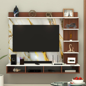 TheGoodLuck 32 to 43 Inches TV Stand TV Unit Back Side UV Marble Design Sheet Self Adhesive Engineered Wood TV Entertainment Unit