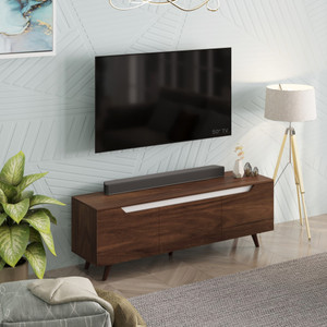BLUEWUD Blesky Mini Floor Standing TV Cabinet Stand with Shelves for Storage & Décor Engineered Wood TV Entertainment Unit