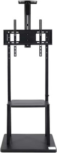 Robustt TV Display Stand Rolling TV Cart Trolley Mobile Movable TV Bracket| Pack of 1 Full Motion TV Mount