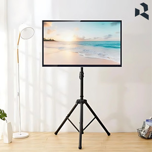 RISSACHI Tripod Floor Stand, Adjustable Height TV Stand for 32"-65" for LED/LCD/Smart TVs Fixed TV Mount
