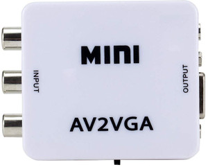 TERABYTE  TV-out Cable Mini AV to VGA Converter Box Audio Video to VGA Converter