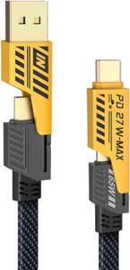 Tekno TV-out Cable 4 in 1 Multi Charging Cable Nylon Braided | Durable & Tangle-Free | Fast Charge