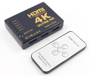 Sancy  TV-out Cable 4K Ultra HD 3D 5 Port HDMI Splitter Switch Hub HDTV Video with IR Remote