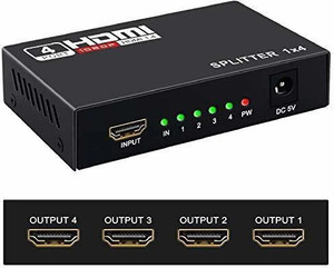 TERABYTE TV-out Cable 4 Ports HDMI Splitter 1 in 4 Out HDMI Splitter Full HD 3D 1080P