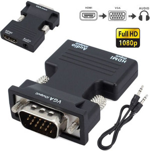microware  TV-out Cable 1080P HDMI Female To VGA Male With Audio Output Cable Converter Adapter