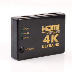 Tobo 3 Port HDMI Switch Box Switcher Splitter 3 In 1 Out High Speed Port Supports 3D 1080P Video HDCP Media Streaming Device