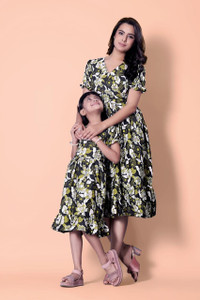 Nautiful Printed Mother & Daughter Dress Twinning Set