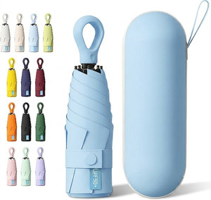 Ozoy Mini Capsule Folding Compact UV & Rain Protection Manual Open Travel Umbrella