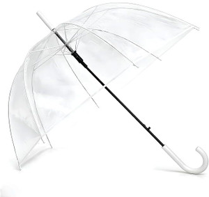 Robustt Transparent Big Size Umbrella for Rain | 8 Windproof Ribs | Portable Hook Handle Umbrella