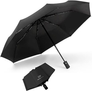 XBEY 1PC - 3 Fold with Auto Open/Close Travel Umbrella | Man, Woman & Child 8-Ribs Umbrella