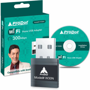 PRODOT 300Mbps 2.4GHz USB WiFi Adapter, Nano WiFi Dongle USB Adapter