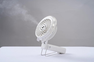 Brrf brrf Portable Misting Fan|Handheld/Desk/Foldable Fan|Rechargeable Battery |Cooling Humidifier| Operated with 3 Speed USB Desk Fan for Home, Office, Travel USB Fan