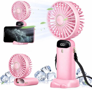 Hokiit Mini Hand Fan,Portable Fan USB Rechargeable Fan ,Small Pocket Fan Mini Portable Hand Fan with 5 Speed & 1800 mah battery USB Fan USB Fan