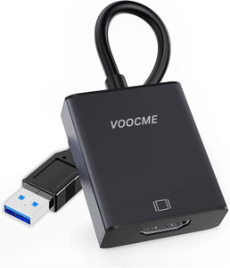 VOOCME USB to HDMI Adapter, USB 3.0 to HDMI Converter Cable with 1080P HD USB to HDMI Adapter, Multi-Display Video Converter USB Cable