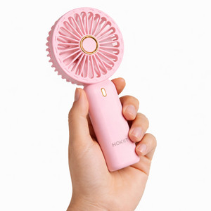 Hokiit Hand Fan Rechargeable , Mini Fan electric ,Small Fan Portable Mini Hand Fan with 3 Speed & 1200 mah battery USB Fan USB Fan
