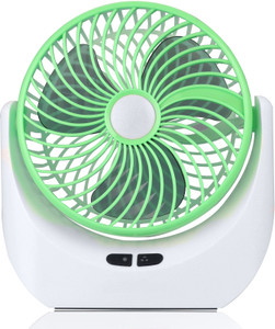 Ampeva High-Speed 4000mAh Rechargeable Table Fan with LED Light, Portable Fan, USB Fan, USB Battery Powered Quiet Personal Fan, 3 Speed For Office, Home, Kitchen USB Fan