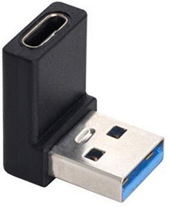VOOCME USB-C Type C Female 90 Degree Up Angled to USB 3.0 A Male Data ...