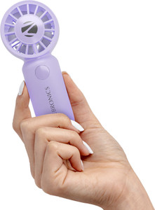 ZEBRONICS Portable Hand, Upto 3h Backup,10500 RPM, Rechargeable Battery,5 Speed Modes ZEB-Heat Buster 100 Purple USB Fan