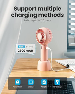 Luranol Mini Handheld Fan Portable Fan USB Rechargeable Pocket Fan Cooling Mini Hand Fan Standing Portable Rechargeble Handheld USB MiniFan Battery Operated With 3 Speed USB Fan