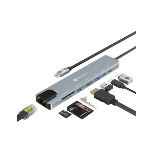 Portronics Mport 8 USB-C Hub, 8 Port, HDMI, Ethernet, USB, Card - Image 6