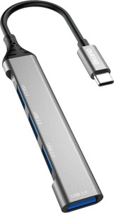 DUDAO A16T Type-C USB HUB Smart Chip 4 USB 3.0 5GBPS Transfer Speed Premium Aluminum Compatible with MacBook,iPhone 15,Android Type-C Devices Mouse,Pendrive, SSD,etc USB Hub, Laptop Accessory