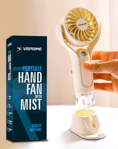 VRPRIME Portable Hand Fan Rechargeable Small Mini USB Fan With Mist Spray Humidifier Rechargeable Table USB Fan