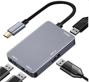 Aliens 4-in-1 USB C 3.0 HUB, Type C to USB A HUB Splitter Extender, Docking Station,5Gbps Data Sync Speed,MultiPort Adapter for MacBook,Laptop,PC USB Hub
